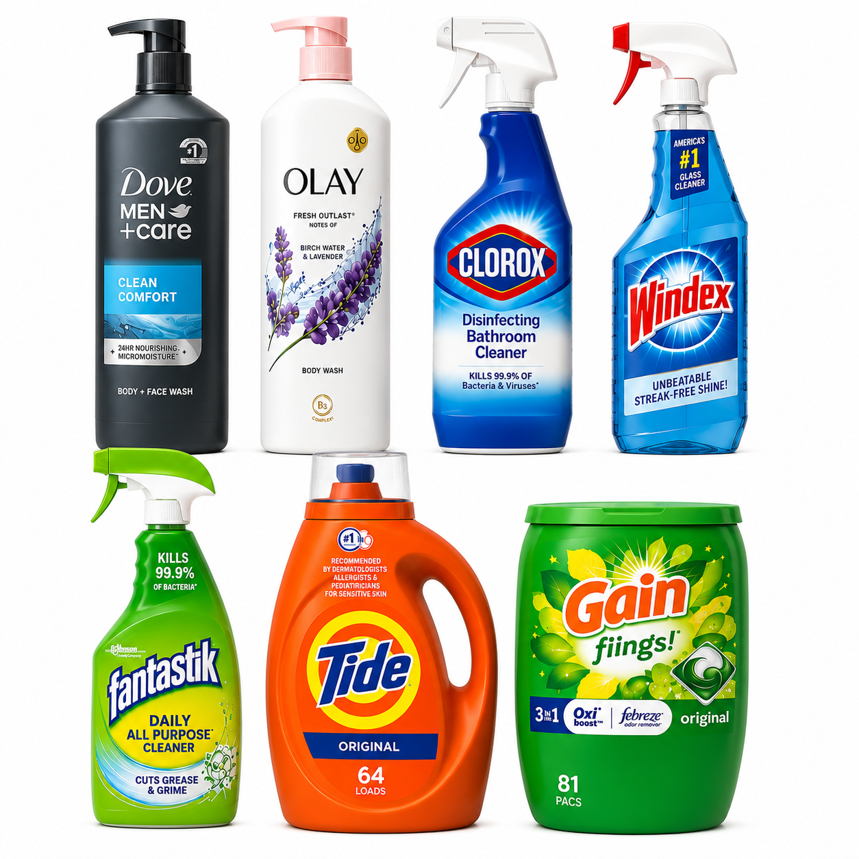 Daily chemical bath — household cleaners