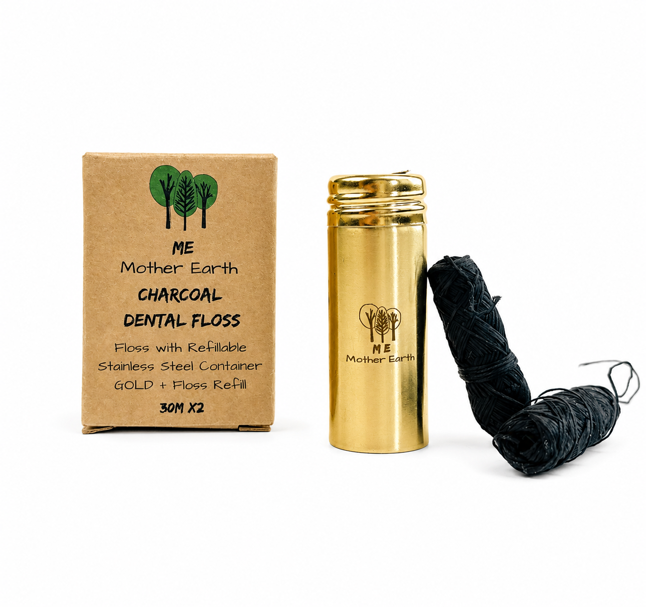 Me Mother Earth Bamboo Charcoal Floss